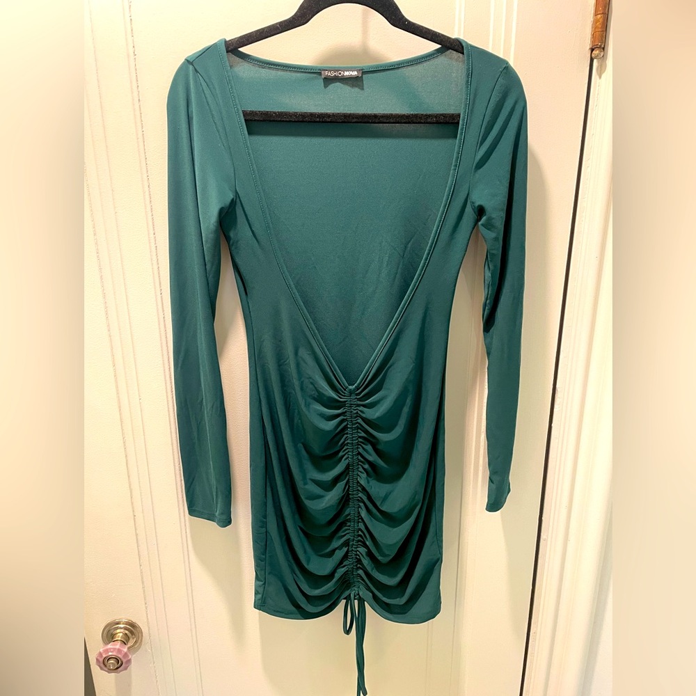 Fashion nova forest green mini dress